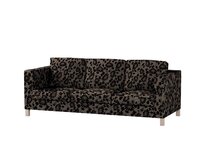 Dekoria Potah na pohovku IKEA  Karlanda 3-místná nerozkládací, krátký, hnědá a černá, pohovka Karlanda 3-místná, Living II, 162-10