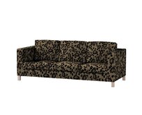 Dekoria Potah na pohovku IKEA  Karlanda 3-místná nerozkládací, krátký, béžová a černá, pohovka Karlanda 3-místná, Living II, 162-11