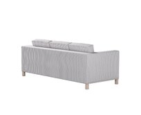 Dekoria Potah na pohovku IKEA  Karlanda 3-místná nerozkládací, krátký, béžová a modrá, pohovka Karlanda 3-místná, Living II, 162-23