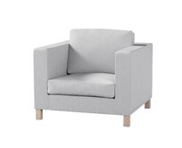 Dekoria Potah na křesko IKEA Karlanda, krátký, szary, Potah na křeslo Karlanda, Madrid, 162-02