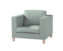Dekoria Potah na křesko IKEA Karlanda, krátký, béžová a eukalyptová, Potah na křeslo Karlanda, Madrid, 162-04