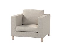 Dekoria Potah na křesko IKEA Karlanda, krátký, šedobéžová melanž, Potah na křeslo Karlanda, Madrid, 162-28