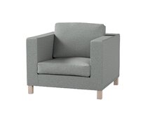 Dekoria Potah na křesko IKEA Karlanda, krátký, modrá melanž, Potah na křeslo Karlanda, Madrid, 162-32