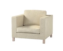 Dekoria Potah na křesko IKEA Karlanda, krátký, béžová a zlatá, Potah na křeslo Karlanda, Living II, 162-07