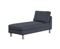 Dekoria Potah na šezlong IKEA Karlstad samostatný, krátký, tmavě modrá melanž, Potah na šezlong Karlstad samostatný, Madrid, 162-30