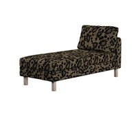 Dekoria Potah na šezlong IKEA Karlstad samostatný, krátký, béžová a černá, Potah na šezlong Karlstad samostatný, Living II, 162-11