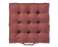 Dekoria Sedák Kuba s úchytem 40x40x6cm nebo 50x50x10cm, červená, 50 x 50 x 10 cm, Chenille, 162-05
