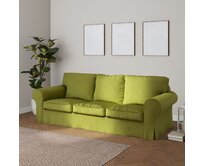 Dekoria Potah na pohovku IKEA Ektorp 3-místná, nerozkládací, zelená, pohovka Ektorp 3-místná, nerozkládací, Living Velvet, 704-78
