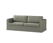 Dekoria Potah na pohovku IKEA Karlstad 3-místná, nerozkládací, dlouhý, šedo-bežový, pohovka Karlstad 3-místná, Living II, 161-42