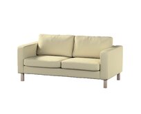 Dekoria Potah na pohovku IKEA Karlstad 2-místná, nerozkládací, krátký, ecru, pohovka Karlstad 2-místná, Living Velvet, 704-79