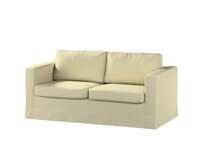 Dekoria Potah na pohovku IKEA Karlstad 2-místná , nerozkládací, dlouhý, ecru, pohovka Karlstad 2-místná, Living Velvet, 704-79