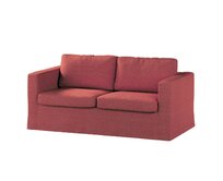 Dekoria Potah na pohovku IKEA Karlstad 2-místná , nerozkládací, dlouhý, červená, pohovka Karlstad 2-místná, Chenille, 162-05
