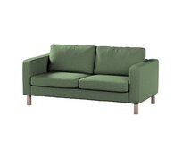 Dekoria Potah na pohovku IKEA Karlstad 2-místná, nerozkládací, krátký, zelený melanž, pohovka Karlstad 2-místná, Amsterdam, 704-44