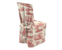 Dekoria Návlek na židli, pozadí režné, červené postavy, 45 x 94 cm, Avignon, 132-15