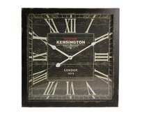 Dekoria Nástěné hodiny London Black 40x6x40cm, 40 x 6 x 40 cm