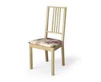 Dekoria Potah na sedák židle Börje, růžovo - béžové růže na krémovém pozadí, potah sedák židle Börje, Londres, 141-07
