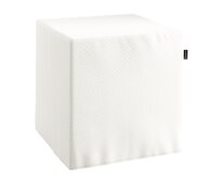Dekoria Sedák Cube - kostka pevná 40x40x40, sněhová bílá, 40 x 40 x 40 cm, Cotton Panama, 702-49