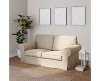 Dekoria Potah na pohovku IKEA Ektorp 2-místná, rozkládací, STARÝ MODEL, Caffe Latte - bílá káva, pohovka Ektorp 2-místná rozkládací, Cotton Panama, 702-47