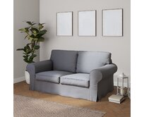 Dekoria Potah na pohovku IKEA Ektorp 2-místná, rozkládací, STARÝ MODEL, Slade Grey - šedá, pohovka Ektorp 2-místná rozkládací, Cotton Panama, 702-46