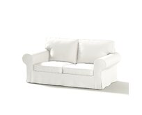 Dekoria Potah na pohovku IKEA Ektorp 2-místná, rozkládací, STARÝ MODEL, sněhová bílá, pohovka Ektorp 2-místná rozkládací, Cotton Panama, 702-49