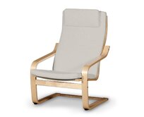 Dekoria Sedák na křeslo IKEA Poäng II, Silver stříbrošedá, kØeslo Poäng II, Cotton Panama, 702-45