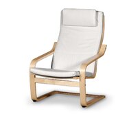 Dekoria Sedák na křeslo IKEA Poäng II, sněhová bílá, kØeslo Poäng II, Cotton Panama, 702-49