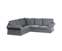 Dekoria Potah na pohovku IKEA Ektorp rohová, Slade Grey - šedá, pohovka Ektorp rohová, Cotton Panama, 702-46