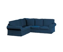 Dekoria Potah na pohovku IKEA Ektorp rohová, Ocean blue mořská modrá, pohovka Ektorp rohová, Cotton Panama, 702-48
