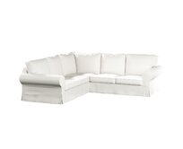 Dekoria Potah na pohovku IKEA Ektorp rohová, sněhová bílá, pohovka Ektorp rohová, Cotton Panama, 702-49