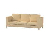 Dekoria Potah na pohovku IKEA Karlanda 3-místná nerozkládací, krátký, Caffe Latte - bílá káva, pohovka Karlanda 3-místná, Cotton Panama, 702-47