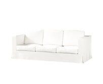 Dekoria Potah na pohovku IKEA Karlanda 3-místná nerozkládací, dlouhý, sněhová bílá, pohovka Karlanda 3-místná, Cotton Panama, 702-49