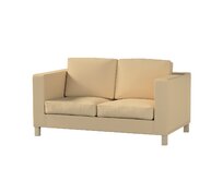 Dekoria Potah na pohovku IKEA Karlanda 2-místná, krátký, Caffe Latte - bílá káva, pohovka Karlanda 2-místná, Cotton Panama, 702-47