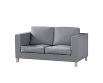 Dekoria Potah na pohovku IKEA Karlanda 2-místná, krátký, Slade Grey - šedá, pohovka Karlanda 2-místná, Cotton Panama, 702-46