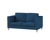 Dekoria Potah na pohovku IKEA Karlanda 2-místná, krátký, Ocean blue mořská modrá, pohovka Karlanda 2-místná, Cotton Panama, 702-48