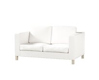 Dekoria Potah na pohovku IKEA Karlanda 2-místná, krátký, sněhová bílá, pohovka Karlanda 2-místná, Cotton Panama, 702-49