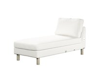 Dekoria Potah na přídavný šezlong IKEA Karlstad, krátký, sněhová bílá, Potah na přídavný šezlong Karlstad, Cotton Panama, 702-49