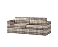 Dekoria Potah na pohovku IKEA Karlstad 3-místná, nerozkládací, dlouhý, hnědá a béžová, pohovka Karlstad 3-místná, Edinburgh, 115-80
