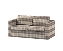 Dekoria Potah na pohovku IKEA Karlstad 2-místná , nerozkládací, dlouhý, hnědá a béžová, pohovka Karlstad 2-místná, Edinburgh, 115-80