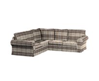 Dekoria Potah na pohovku IKEA Ektorp rohová, hnědá a béžová, pohovka Ektorp rohová, Edinburgh, 115-80