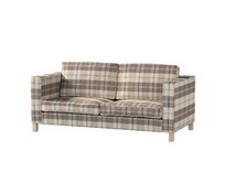 Dekoria Potah na pohovku IKEA Karlanda rozkládací, krátký, hnědá a béžová, pohovka Karlanda rozkládací, Edinburgh, 115-80