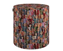 Dekoria Sedák Barrel- válec pevný, d40cm, výška 40cm, červeno-modrá, ø40 cm x 40 cm, Intenso Premium, 144-15