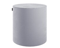 Dekoria Sedák Barrel- válec pevný, d40cm, výška 40cm, stříbro-šedá, ø40 cm x 40 cm, Velvet, 704-24