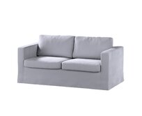 Dekoria Potah na pohovku IKEA Karlstad 2-místná , nerozkládací, dlouhý, stříbro-šedá, pohovka Karlstad 2-místná, Velvet, 704-24
