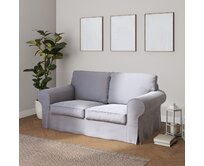Dekoria Potah na pohovku IKEA Ektorp 2-místná, rozkládací, STARÝ MODEL, stříbro-šedá, pohovka Ektorp 2-místná rozkládací, Velvet, 704-24