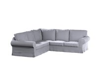 Dekoria Potah na pohovku IKEA Ektorp rohová, stříbro-šedá, pohovka Ektorp rohová, Velvet, 704-24
