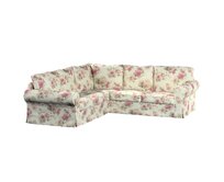Dekoria Potah na pohovku IKEA Ektorp rohová, růžovo - béžové růže na krémovém pozadí, pohovka Ektorp rohová, Londres, 141-07
