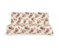 Dekoria Potah na pohovku Beddinge a 2 potahy na polštáře - jednoduché bez prošití, růžovo - béžové růže na krémovém pozadí, sofa Beddinge, Londres, 141-07