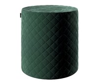 Dekoria Sedák Barrel pevný, s prošitím, d40cm, výška 40cm, tmavá lesní zeleň, průměr 40cm výška 40cm, Velvet, 704-25