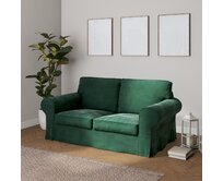 Dekoria Potah na pohovku IKEA Ektorp 2-místná, nerozkládací, tmavá lesní zeleň, pohovka Ektorp 2-místná, Velvet, 704-25