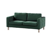Dekoria Potah na pohovku IKEA Karlstad 2-místná, nerozkládací, krátký, tmavá lesní zeleň, pohovka Karlstad 2-místná, Velvet, 704-25